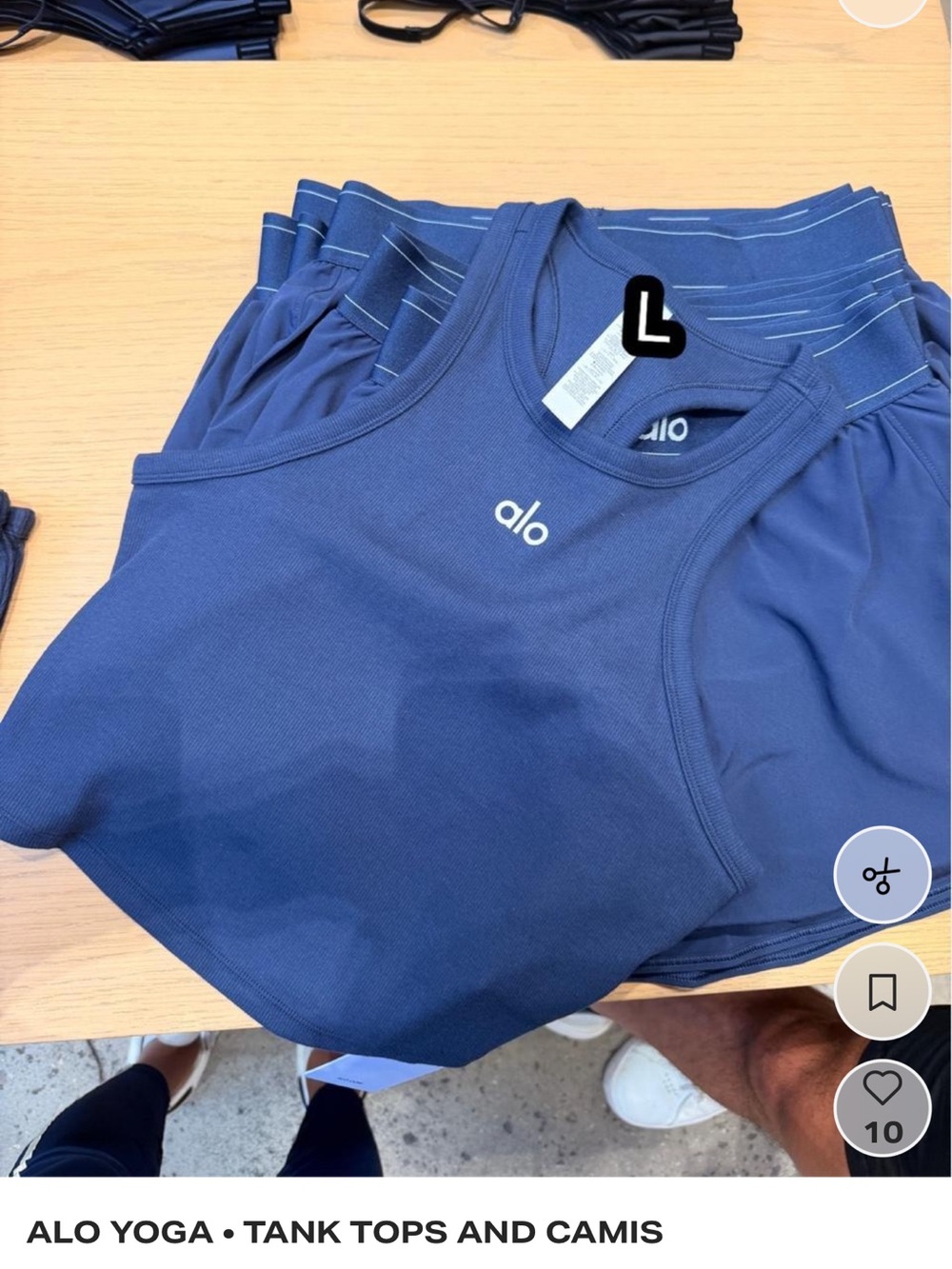 ALO Yoga Navy Athletic Tank and Shorts Set